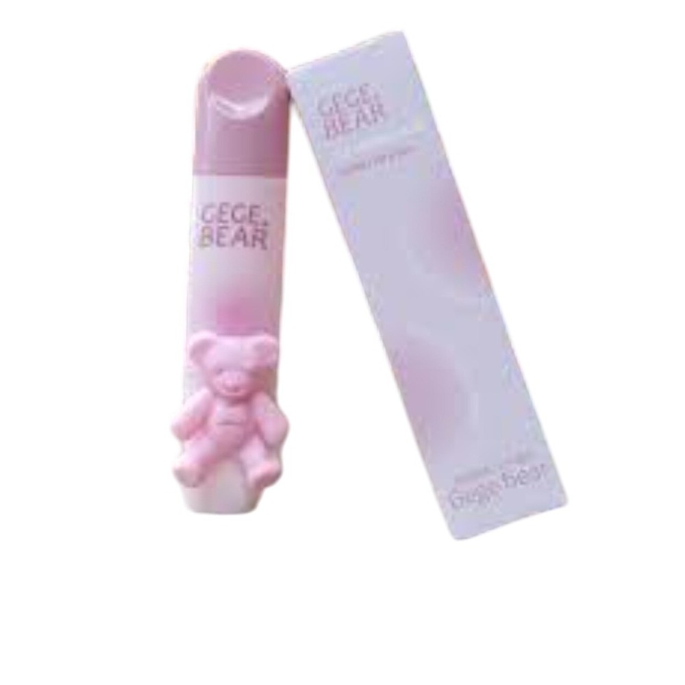 Gege Bear #01 Tender Lip Glaze Cute Teddy Bear Design Pink Packaging
